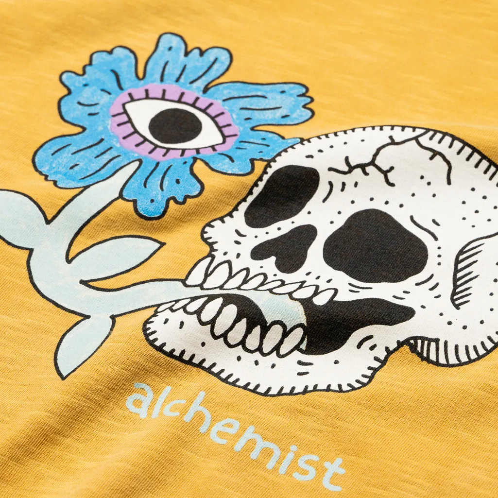 slim fit Lounge Wear Alchemist Floral Skull Tee - Paprika