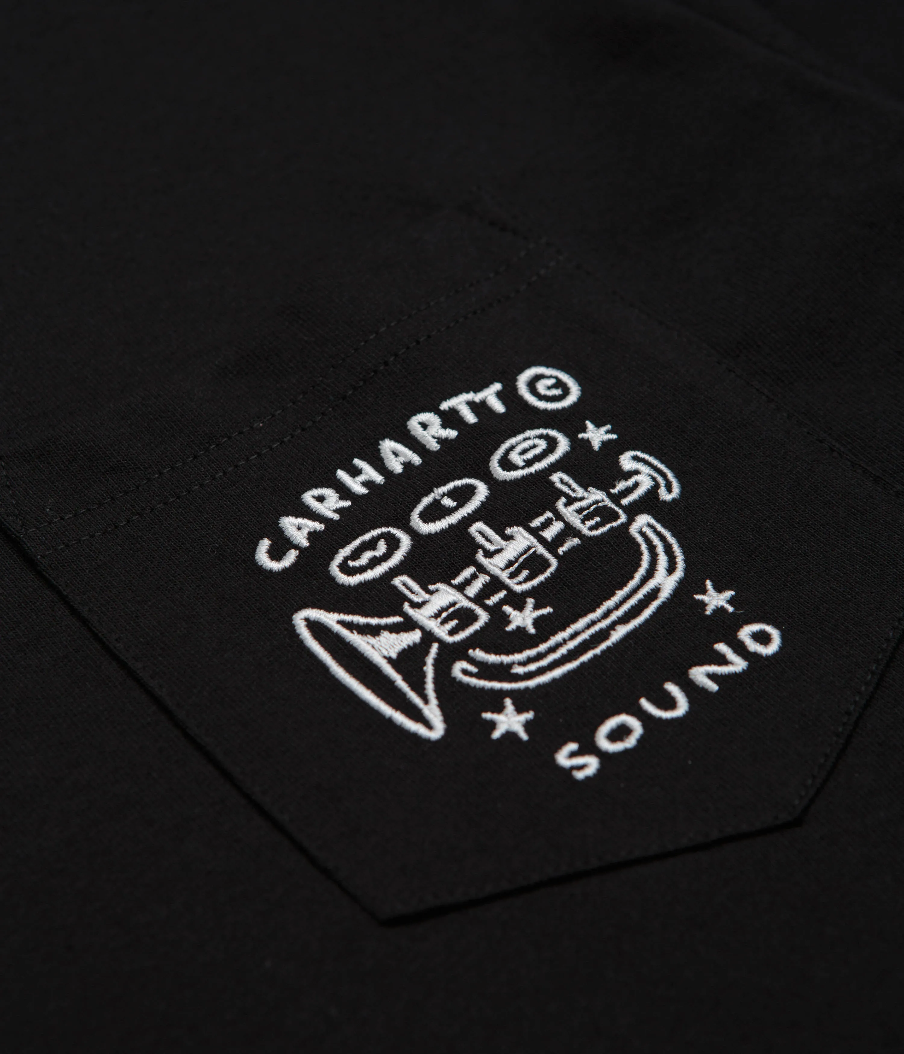 Carhartt Fragments Pocket T-Shirt - Black / White Eco Friendly Dye Process