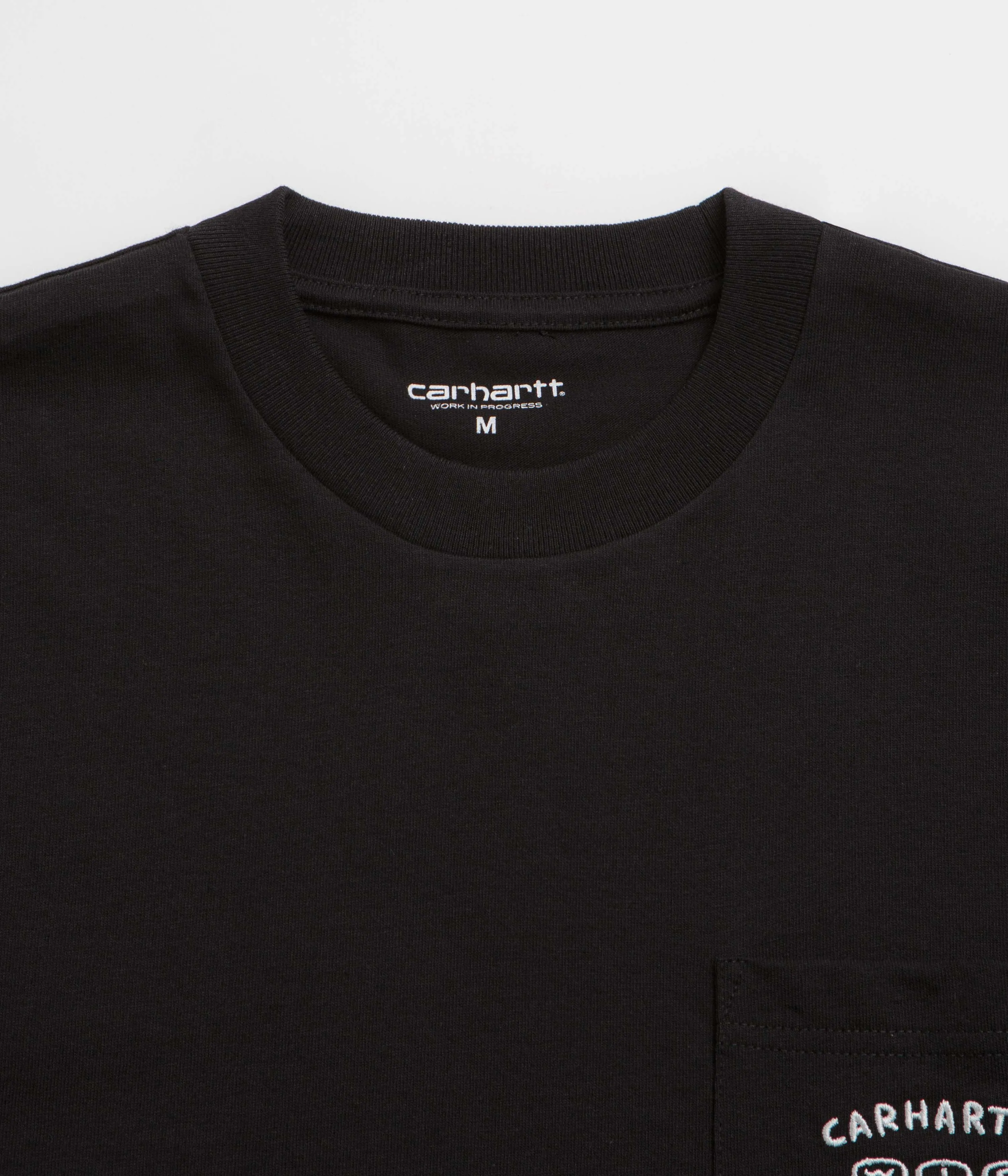 Carhartt Fragments Pocket T-Shirt - Black / White ruching Elegant