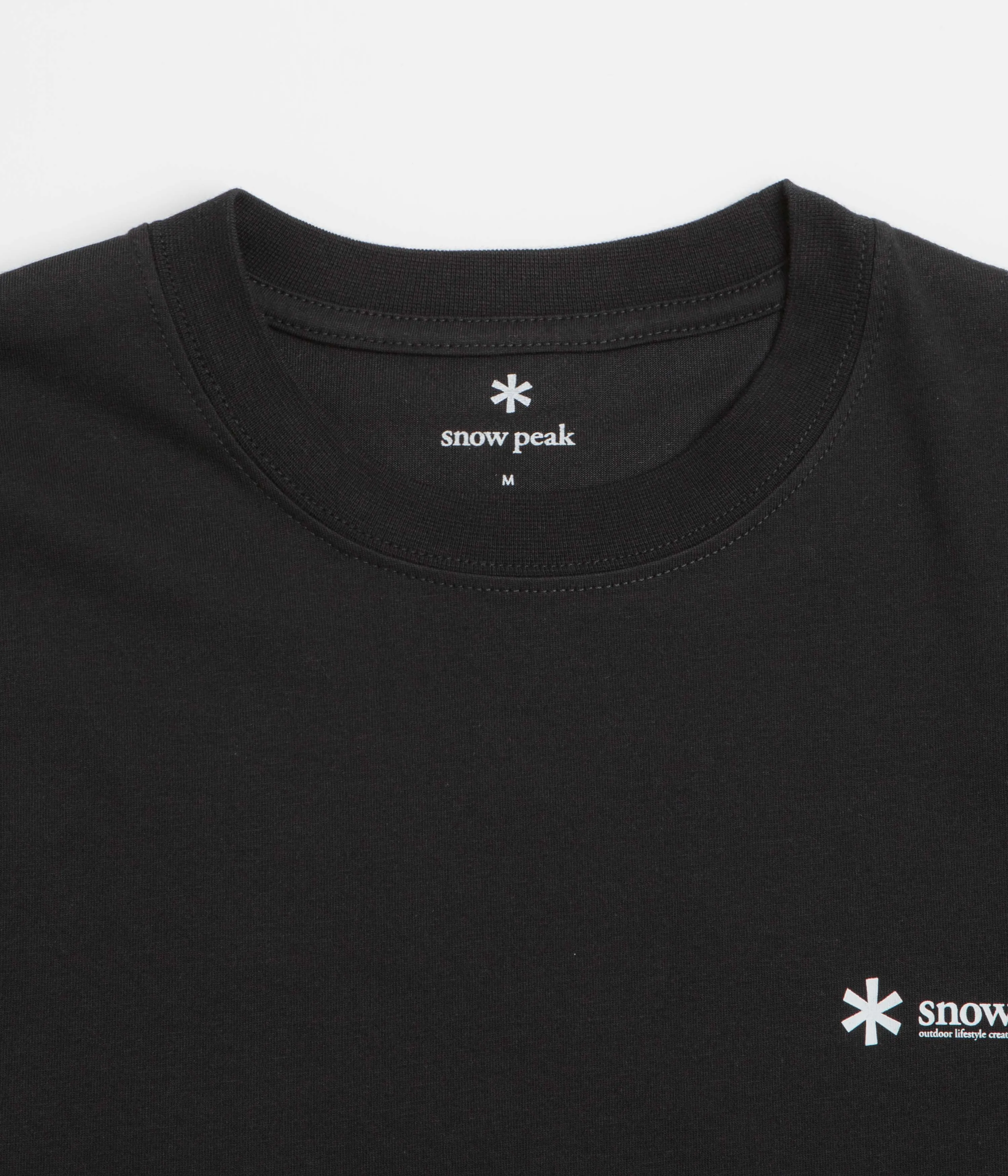 sports scene Snow Peak Chest Logo T-Shirt - Black