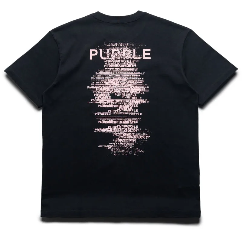 adult style Purple Brand Scattered Wordmark Tee - Black