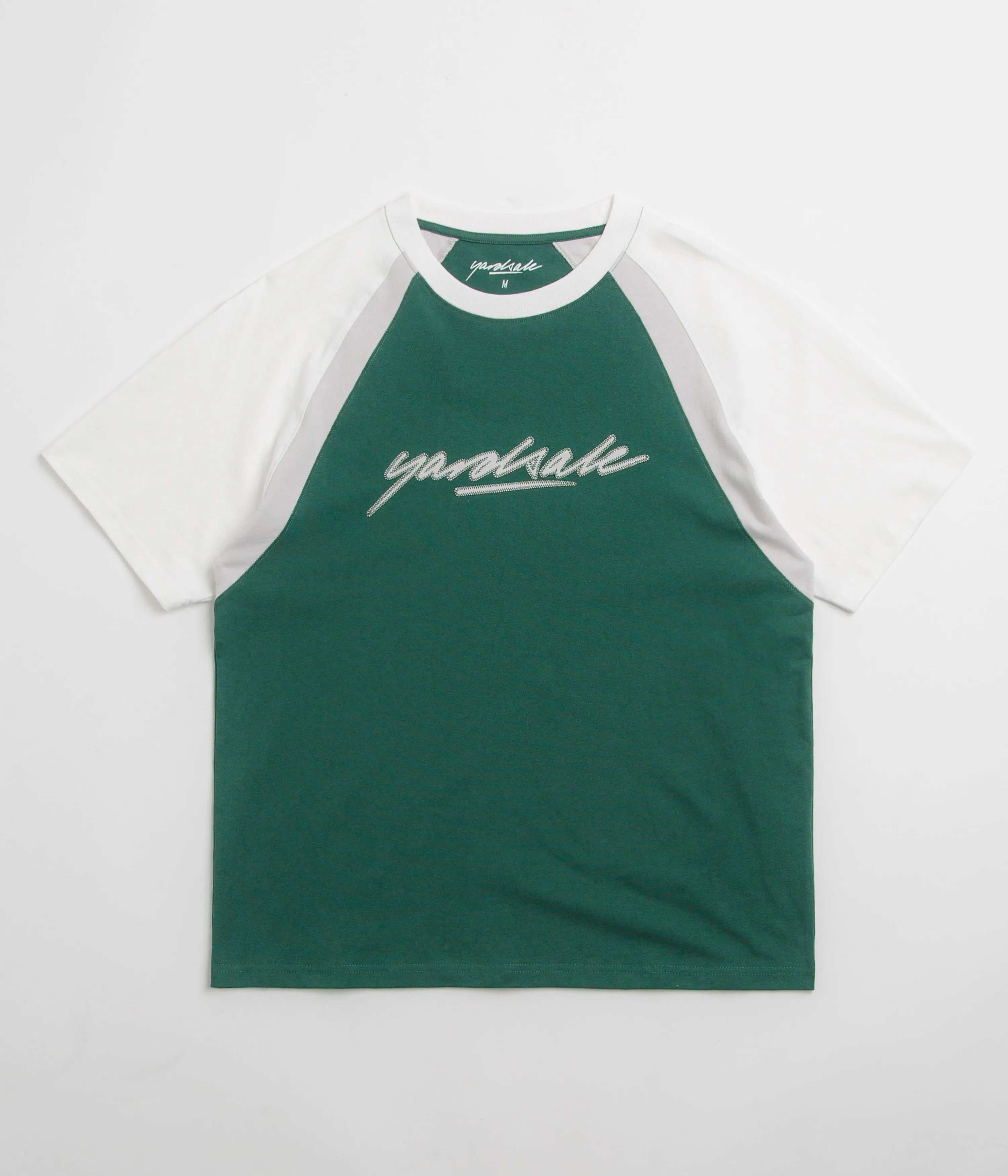 jogger pants silhouette sports venue event Yardsale Daze T-Shirt - Green