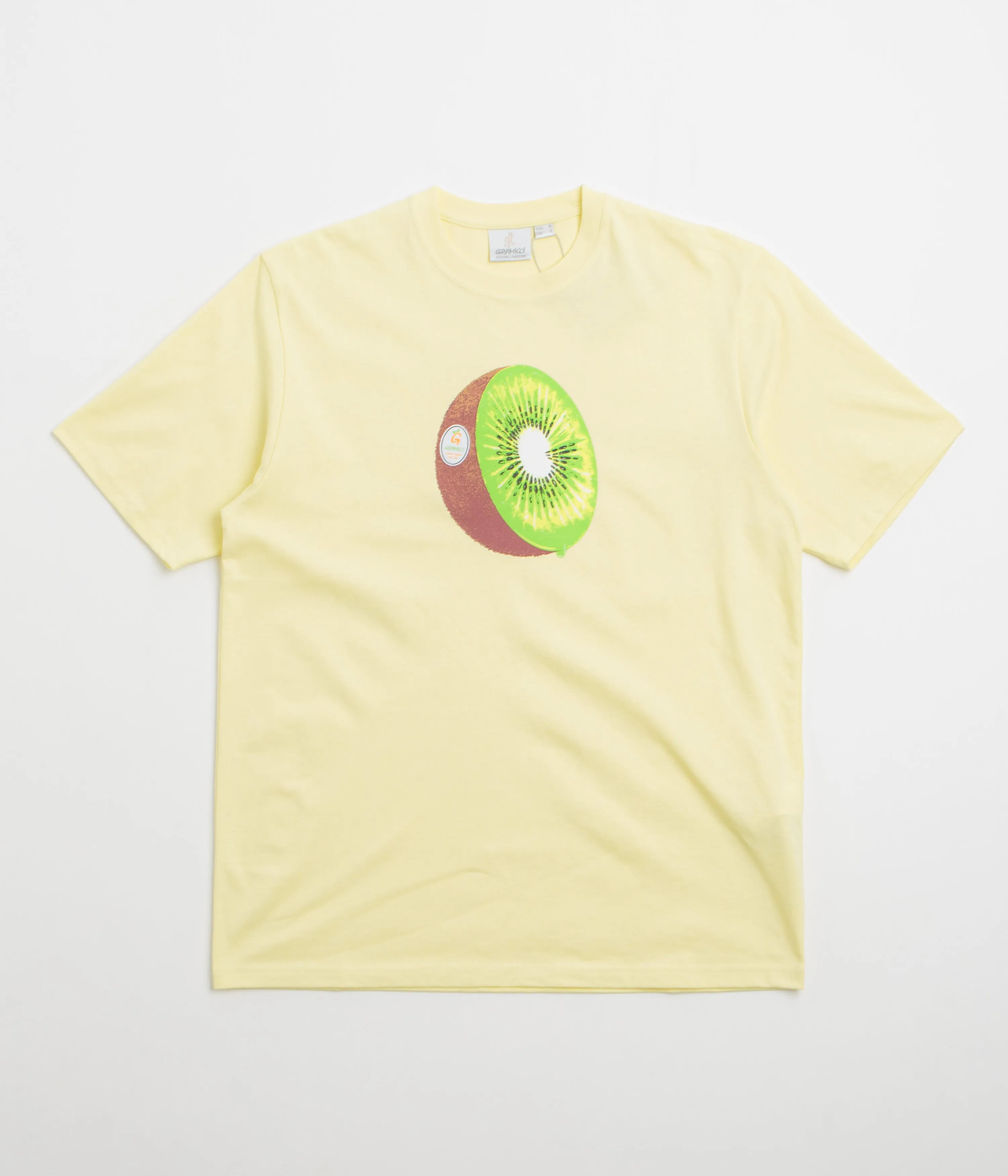 Moisture Management Ribbing Gramicci Kiwi T-Shirt - Lemon