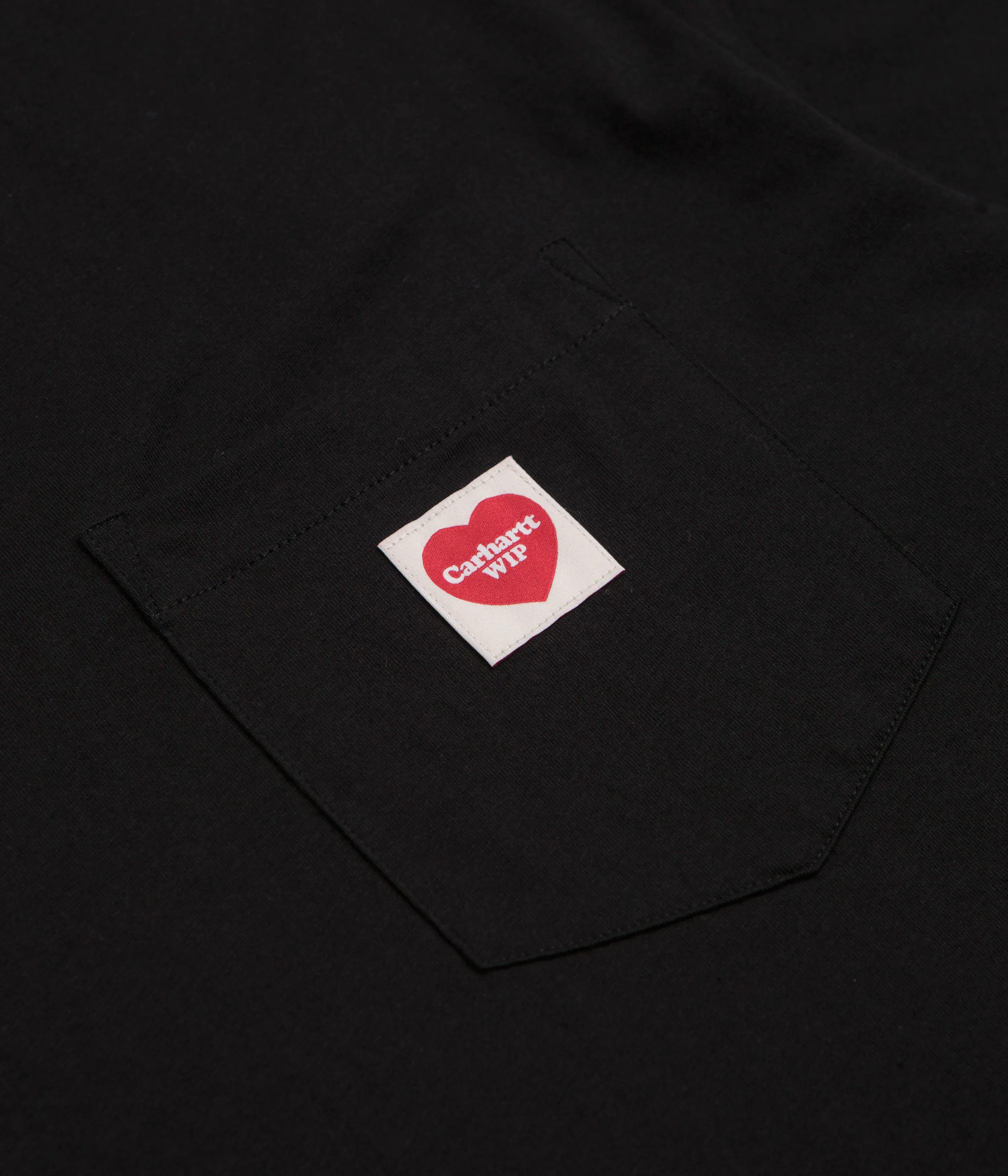 pants silhouette Carhartt Pocket Heart T-Shirt - Black / Red