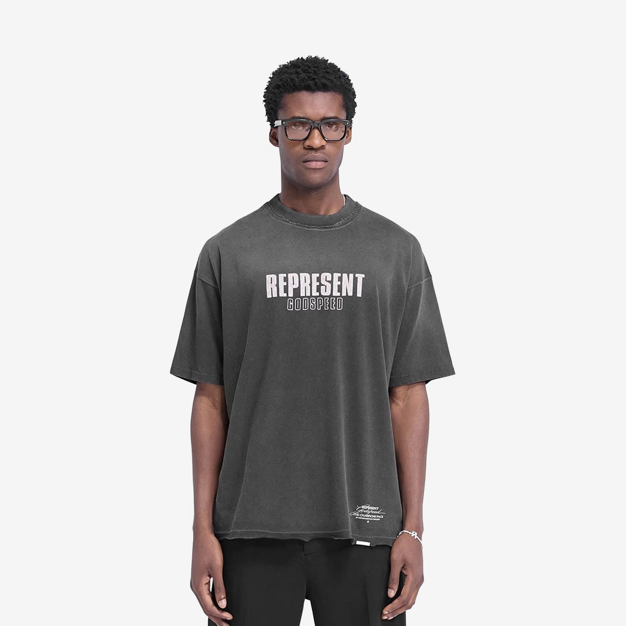 Sustainable production REPRESENT | GODSPEED T-SHIRT { AGED BLACK