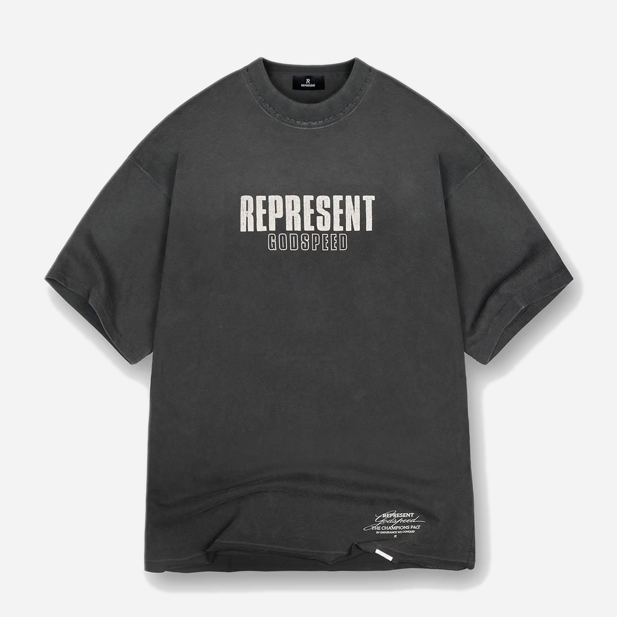 REPRESENT | GODSPEED T-SHIRT { AGED BLACK Wonder Core