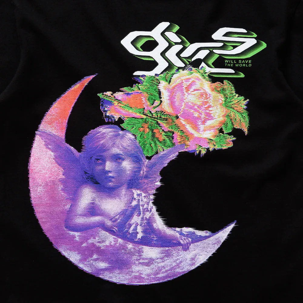 Always On Tour Girls Will Save Angel Tee - Black Wrinkle Resistant Finish Best-selling