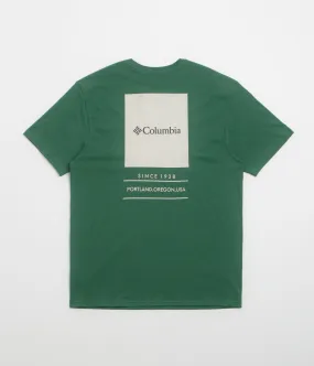 Wide waistband Columbia Barton Springs Graphic T-Shirt - Rain Forest / Dark Stone