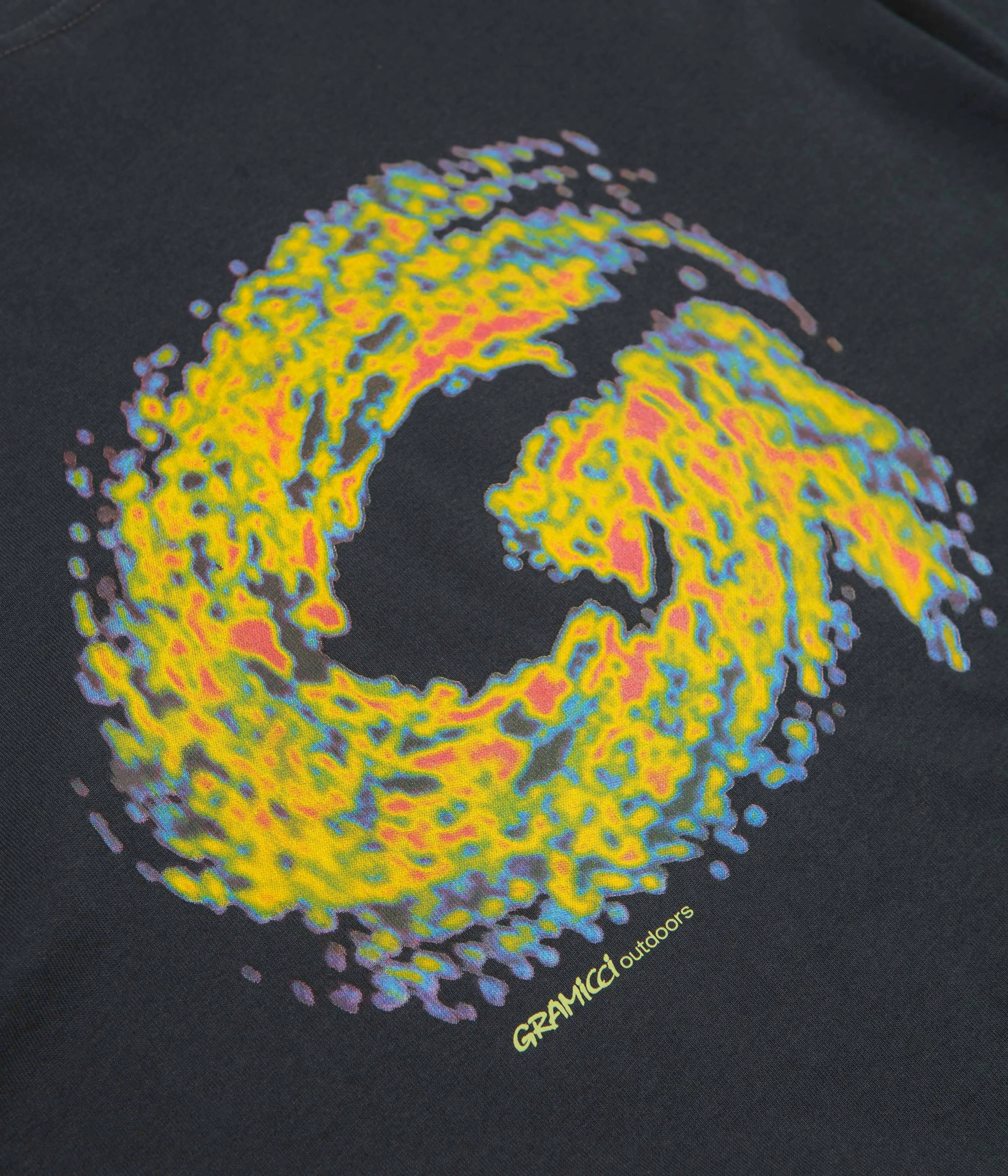Gramicci Hurricane T-Shirt - Vintage Black group event kimono silhouette