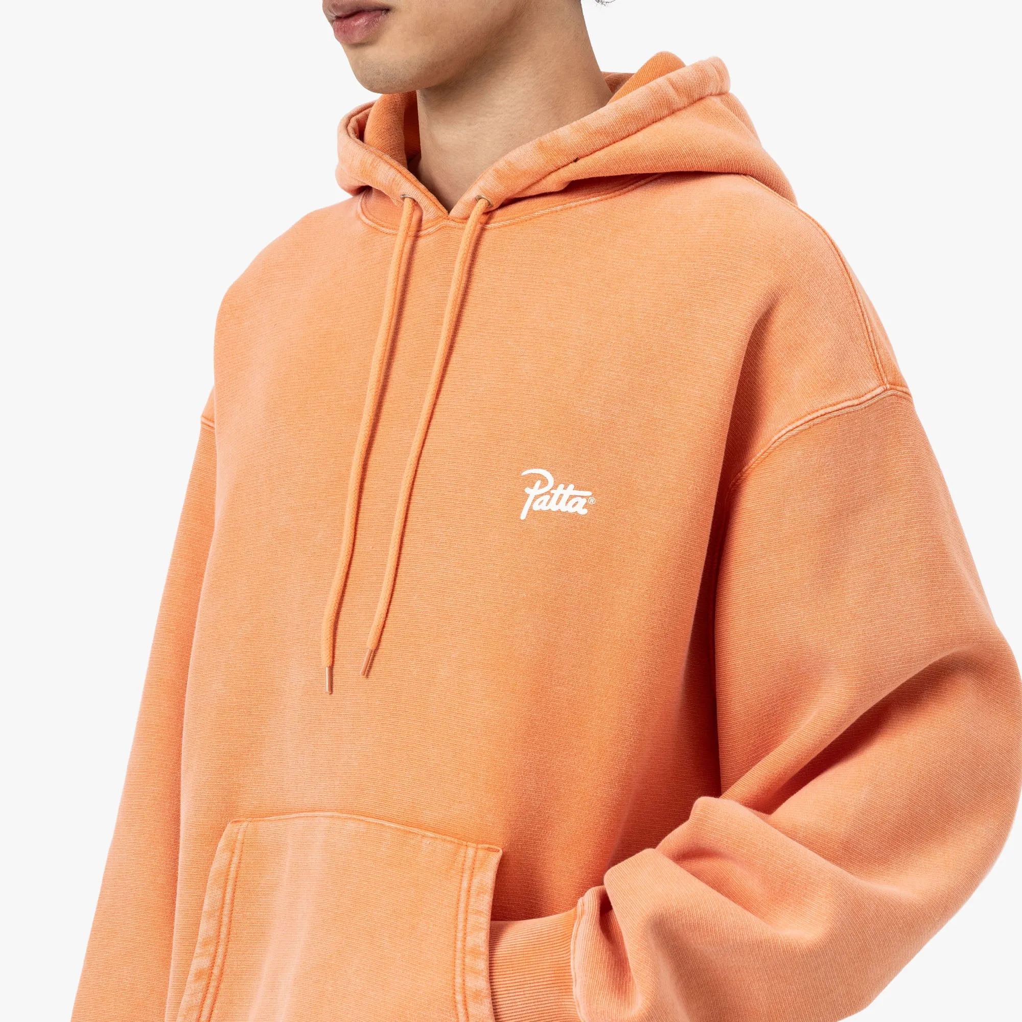 snowboarding suitable Patta Classic Washed Hooded Sweater Melon