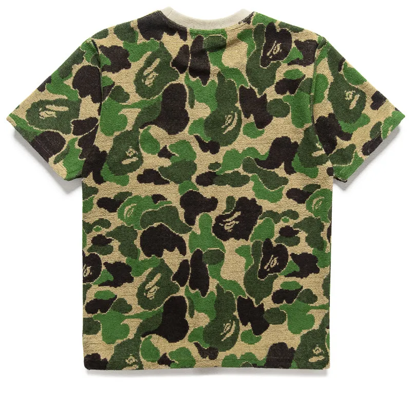 A Bathing Ape ABC Camo Pile Jacquard One Point Tee - Green hot air balloon venue hiking venue