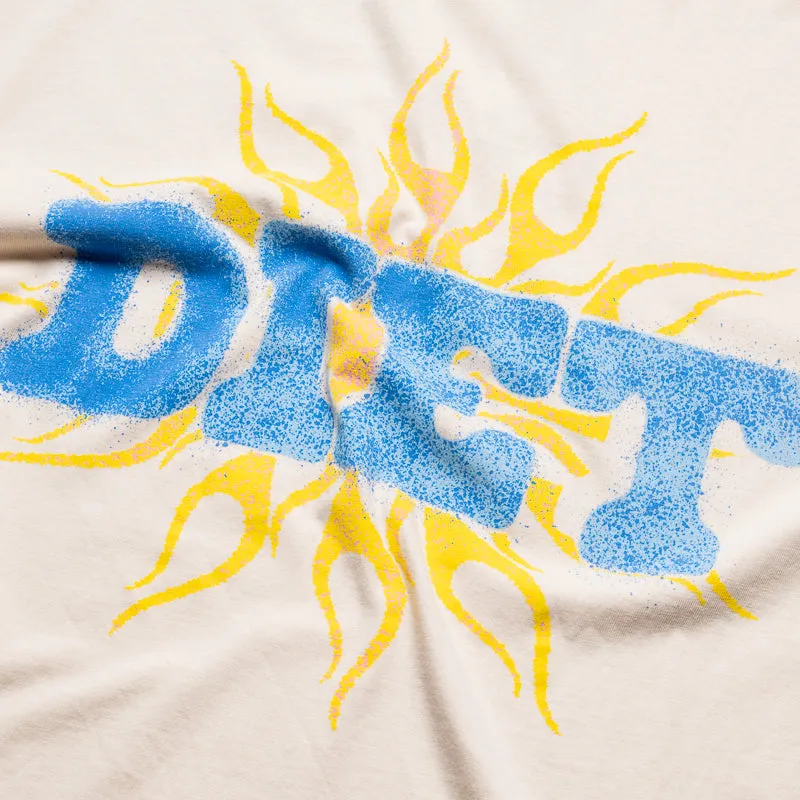 Diet Starts Monday Flame Spray Tee - Cream/Blue martial arts