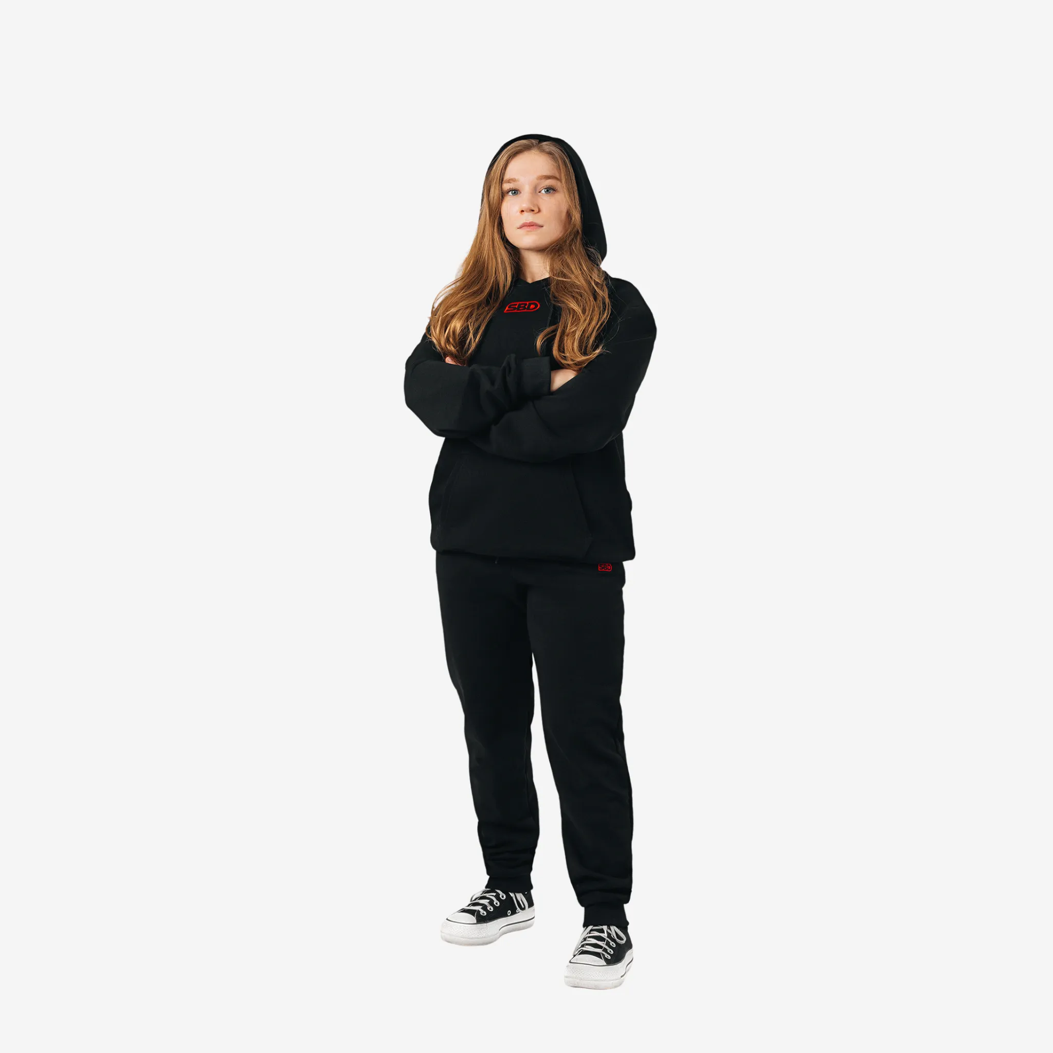 SBD Hoodie Leather Accents full zip