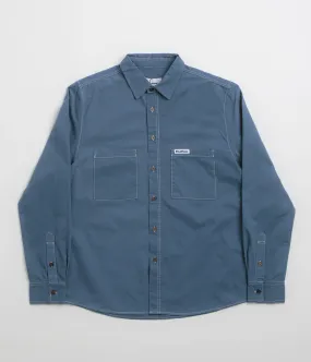 Butter Goods Ripstop Button Up Shirt - Work Blue Subtle design Pastel Shade