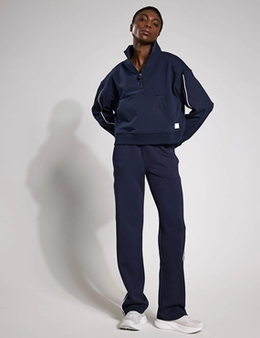 The Rihanna Set - Navy Blue/White Piping Quick Evaporate Technology Moisture Wicking Lining