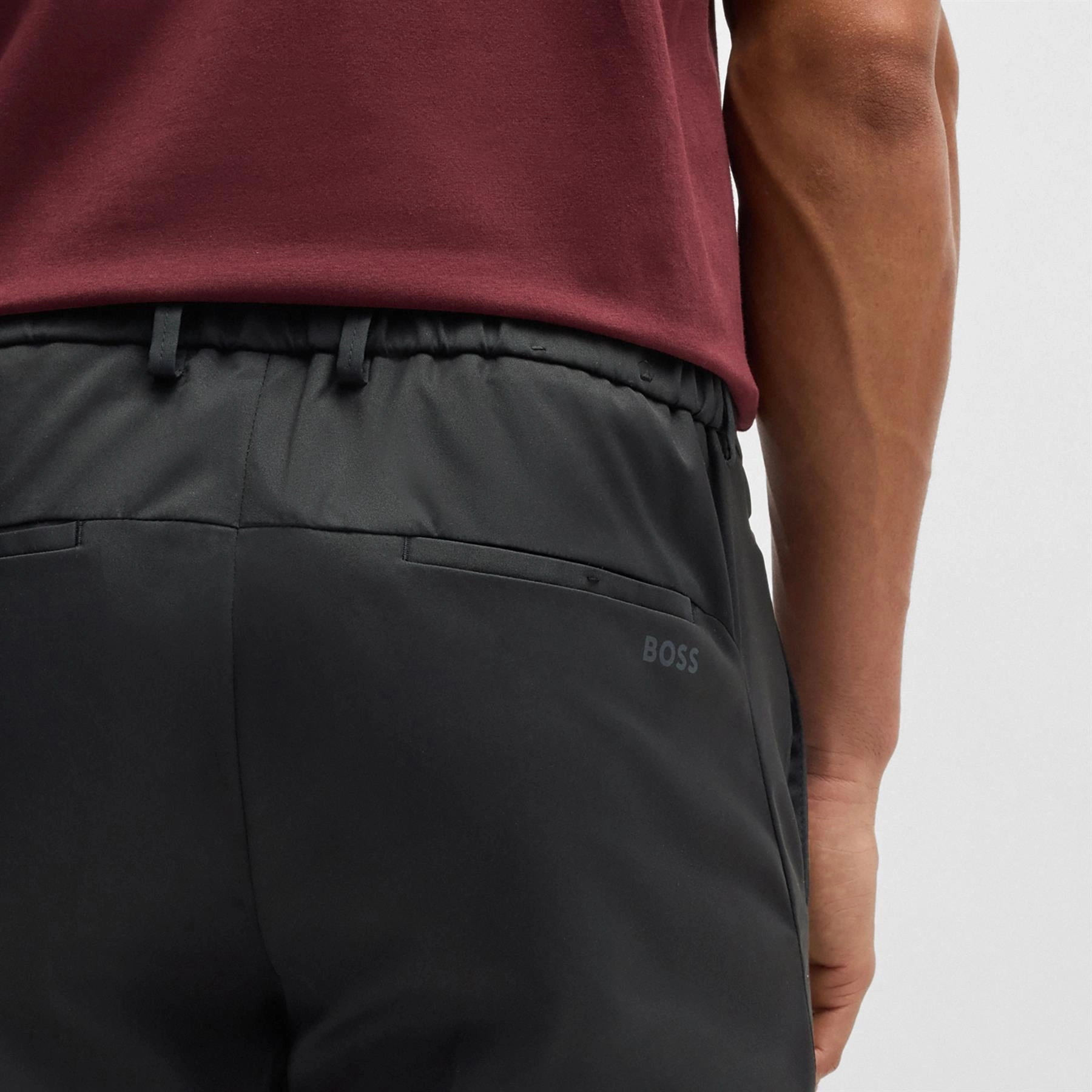 Flexible Knee Panels Flatlock Seams Phoenix Regular Fit Trousers Black