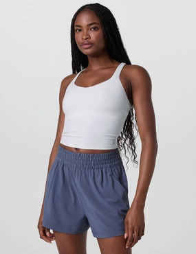 Dynamic Tank - White Lightweight Weave Smooth No Roll Hem