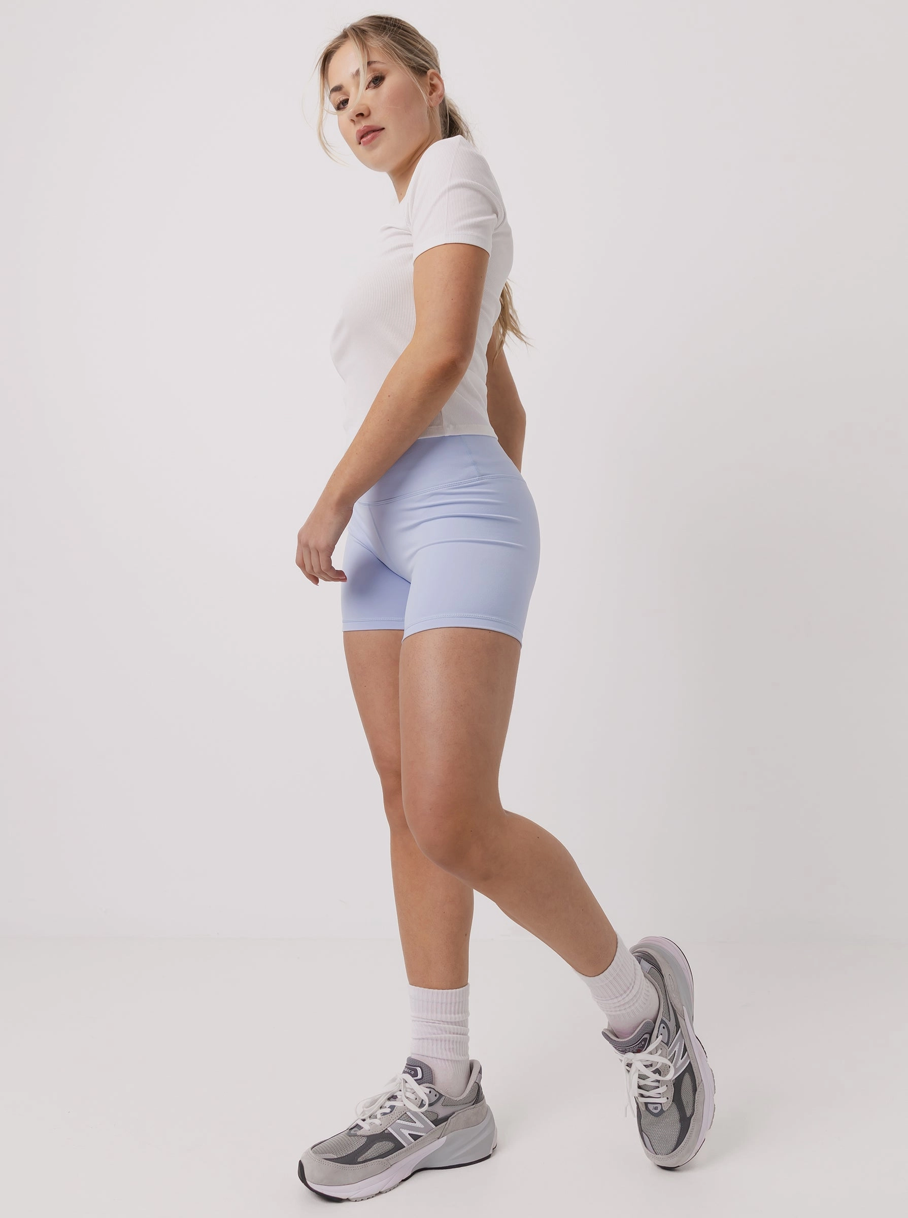 Mellow Bike Shorts in Bluebell Reinforced Hemlines