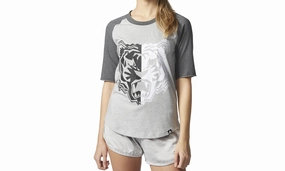 Bride Side Tiger Mascot Athletic T-Shirt "Medium Grey Heather / Black"