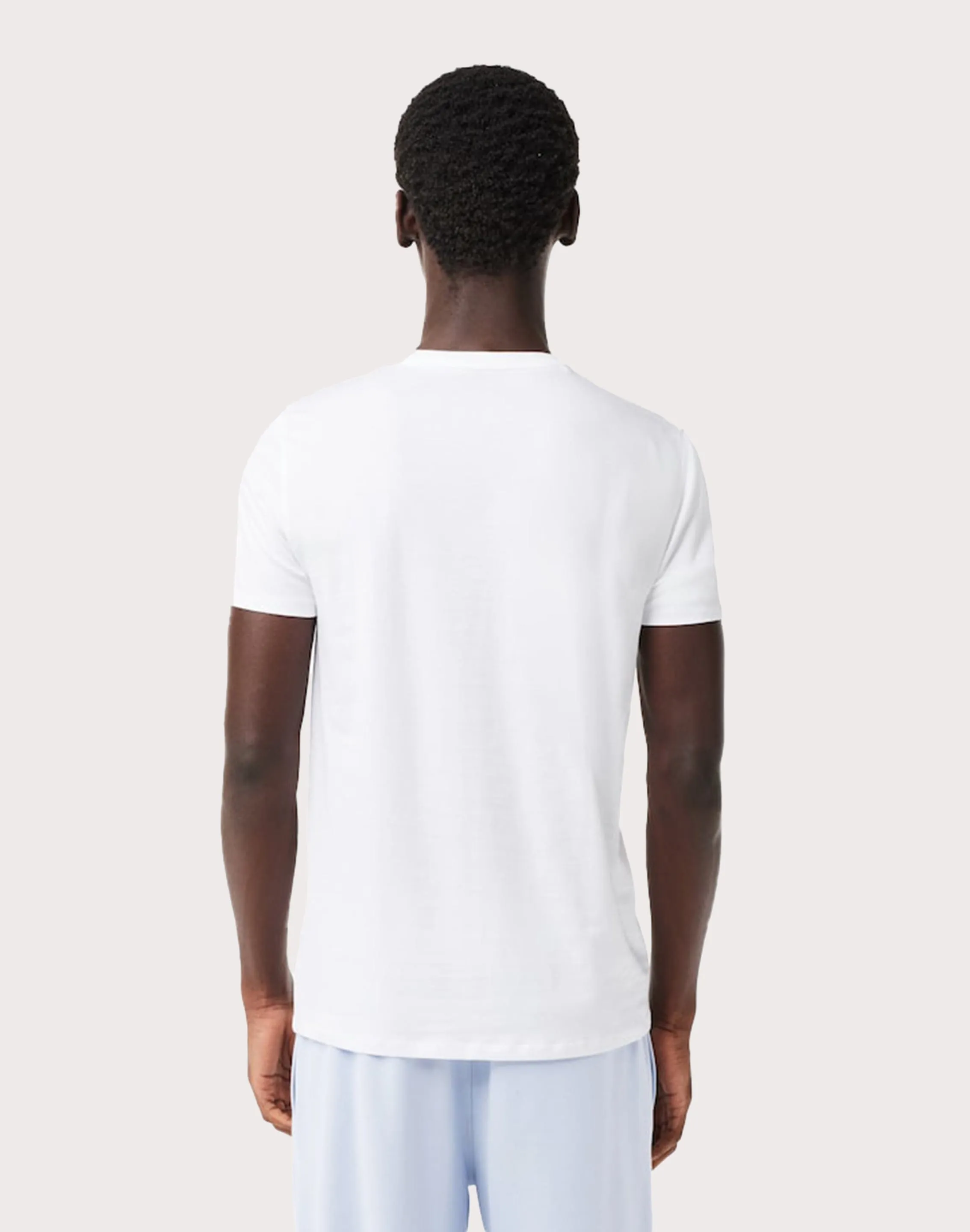 Lacoste Jersey Print V-Neck Tee FlexibleCollarDesign