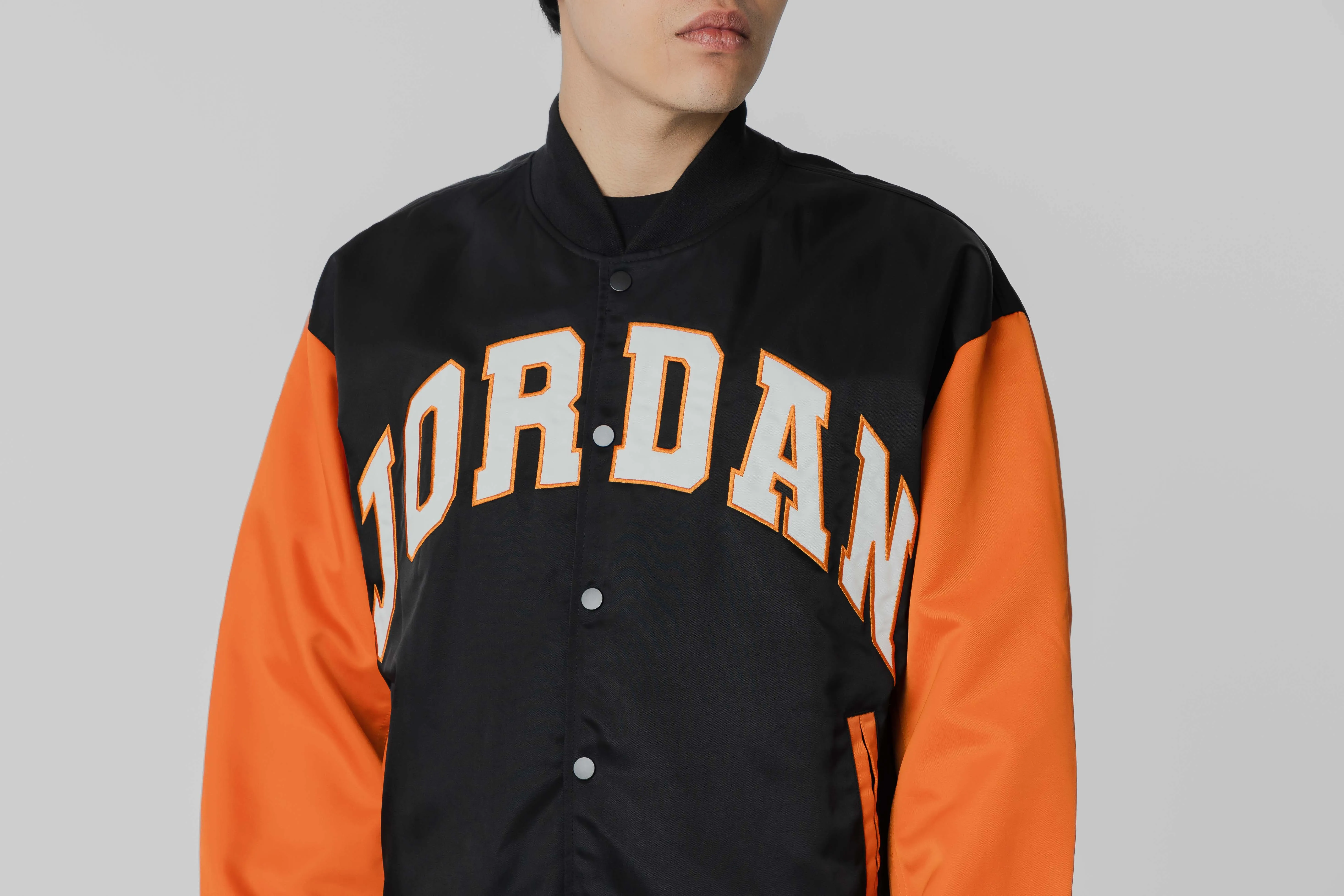 Layered Panel Design Jordan Brooklyn University Varsity Jacket