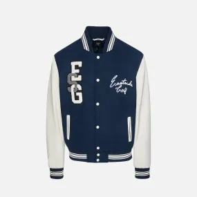 clean look VARSITY JACKET - MIDNIGHT / WHITE