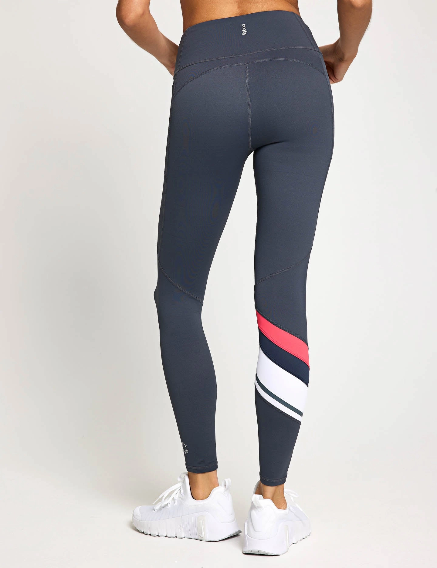 Plus Size Shape Retain Travel Friendly Limitless Legging - Charcoal/Coral