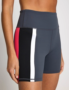 Glide On Mobility Cut Comfort waistband Limitless Short - Charcoal/Coral
