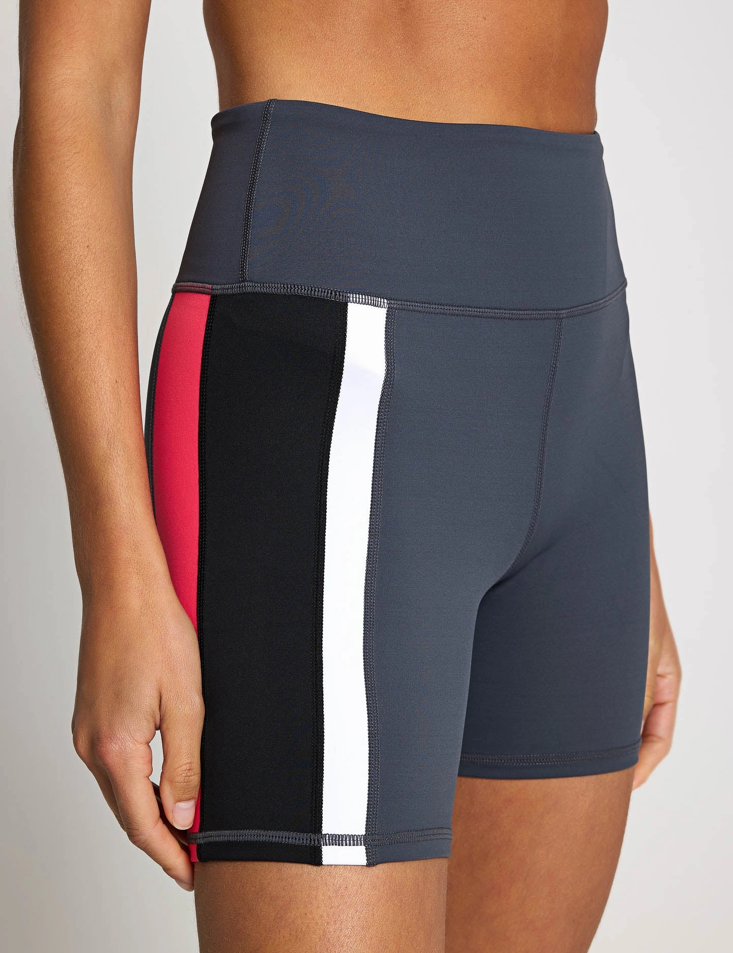 Glide On Mobility Cut Comfort waistband Limitless Short - Charcoal/Coral