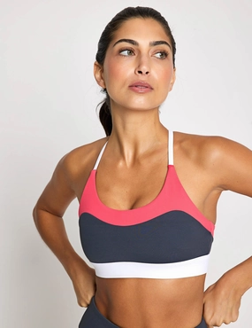 Limitless Sports Bra - Charcoal/Coral Adjustable Wear