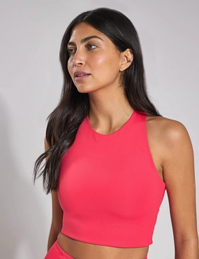 Non-Irritating Edges Comfortable Fabric Dylan Bra - Geranium