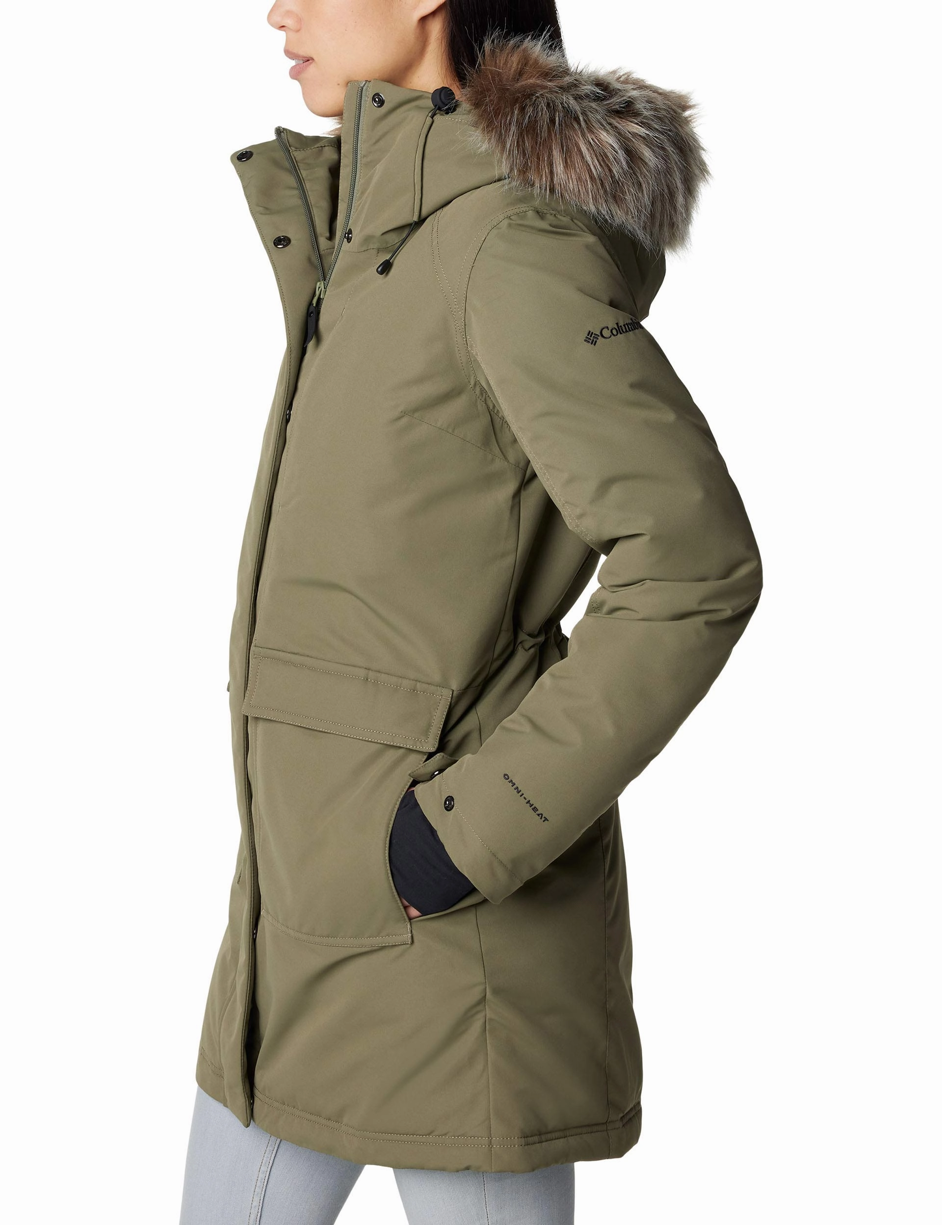 TearResistant Reinforcements Little Si II Waterproof Parka - Stone Green