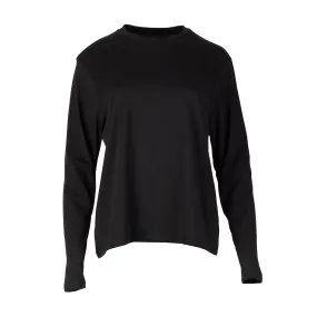 Flexible Waistband Parisian Chic Long Sleeve Layering Tee - Womens