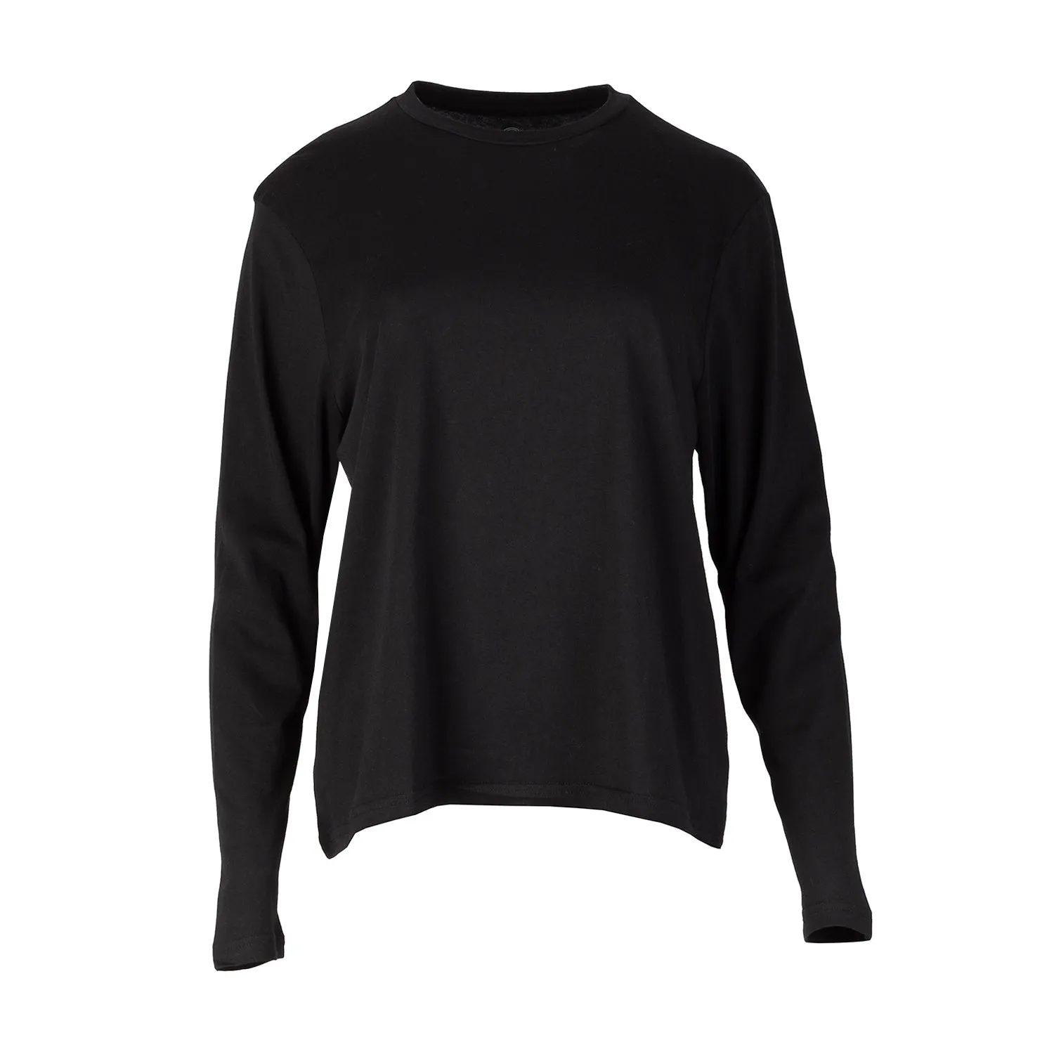 Flexible Waistband Parisian Chic Long Sleeve Layering Tee - Womens