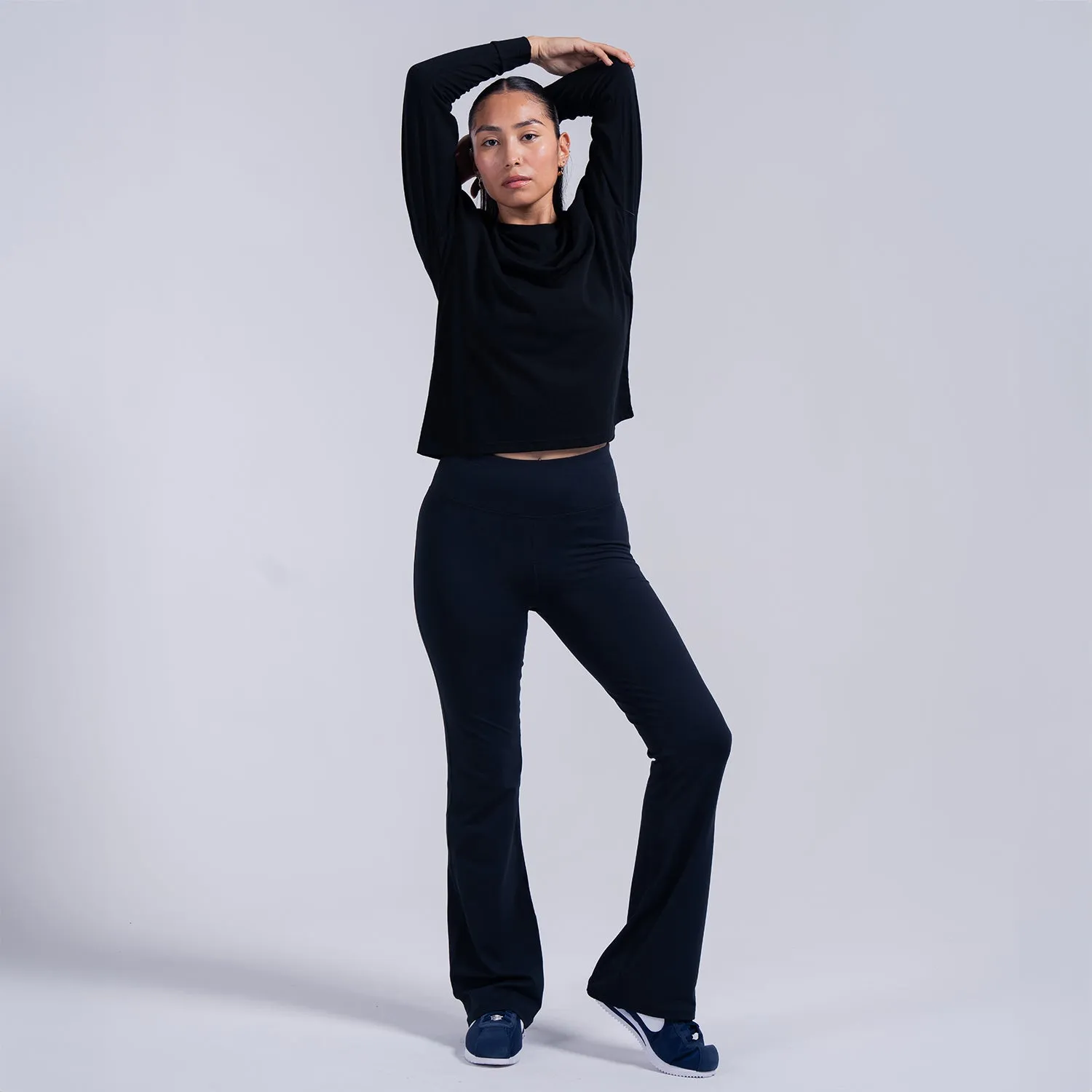 AntiOdor Fabric ElasticCuffDesign Long Sleeve Layering Tee - Womens