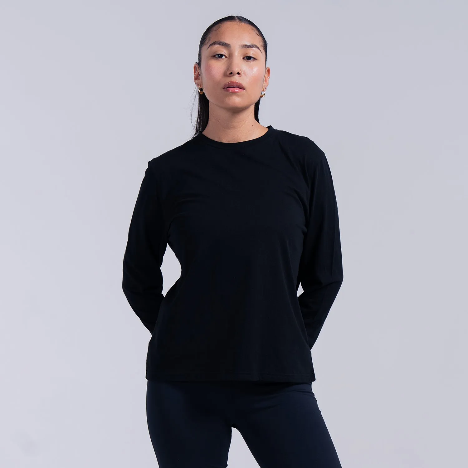 Long Sleeve Layering Tee - Womens MultiPocket Design