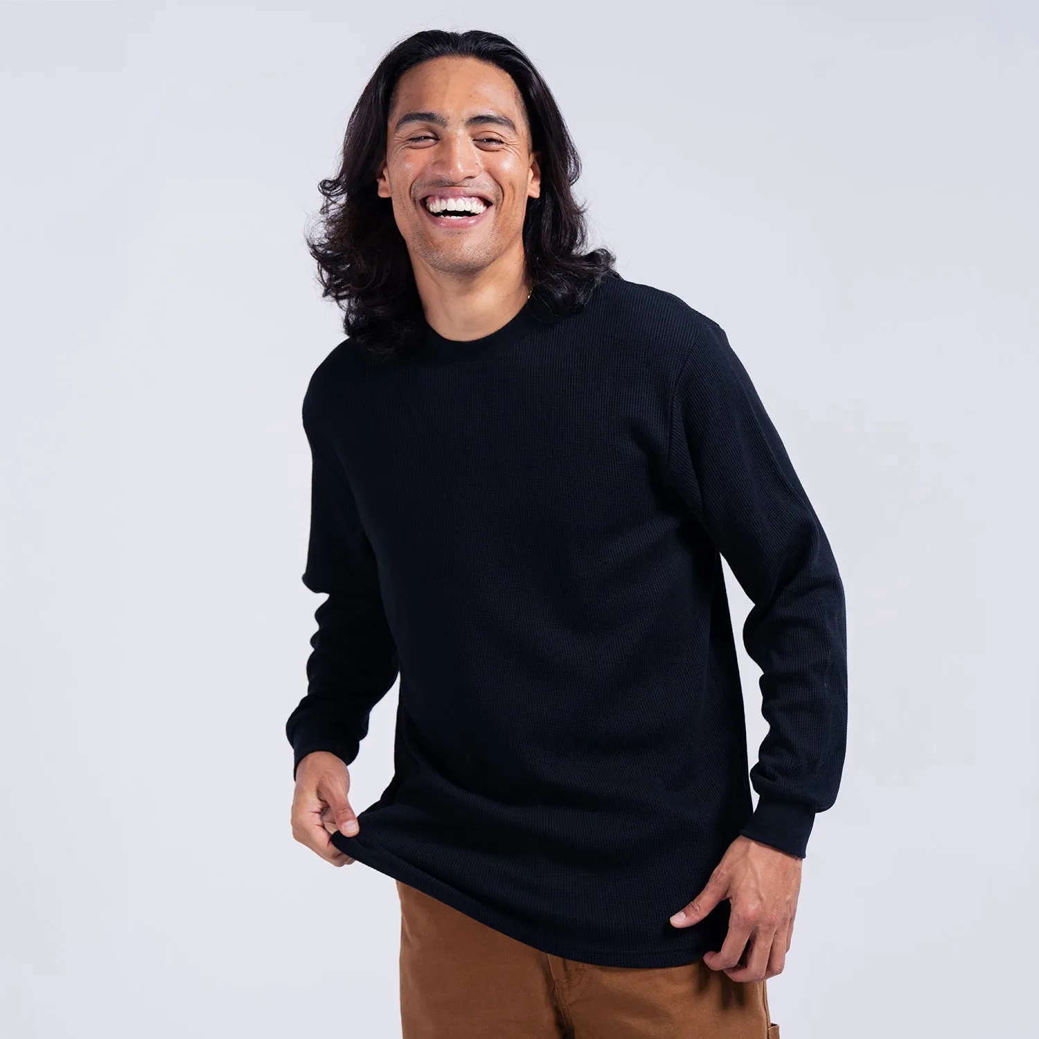 Long Sleeve Solid Thermal - Mens Nature Glow BalancedDrape