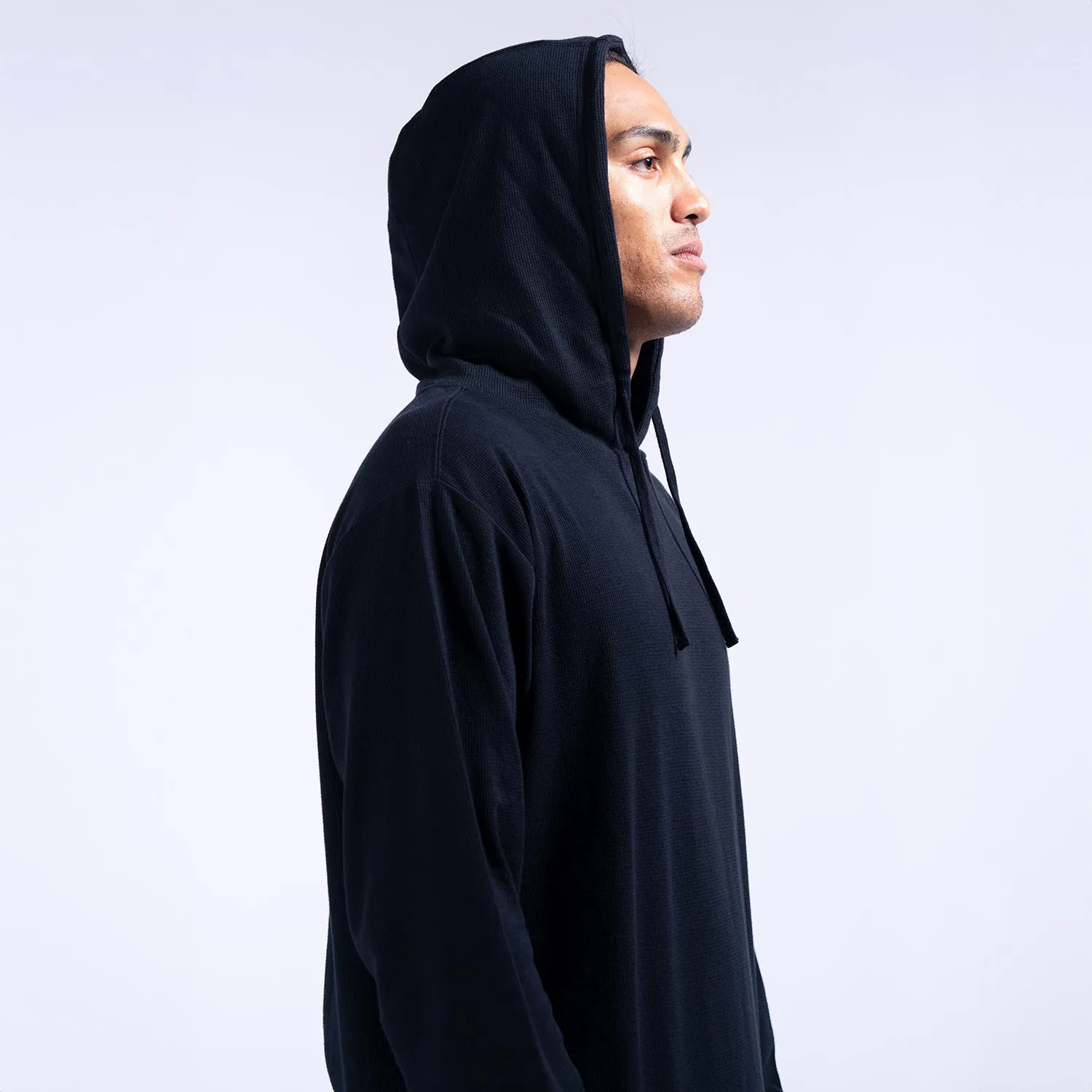 MultiFunctional Pockets CompressionKnit Long Sleeve Thermal Hoody - Mens