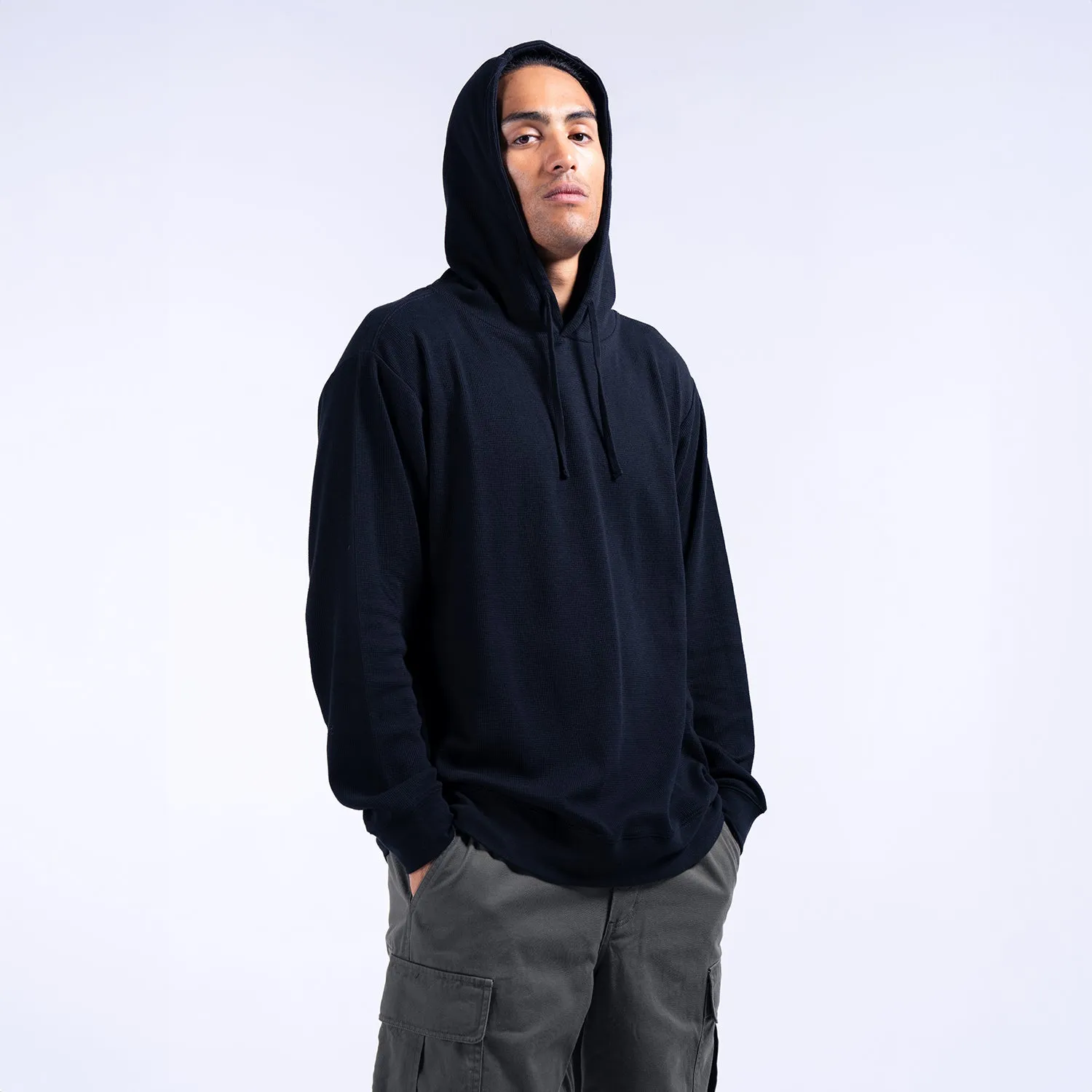 Long Sleeve Thermal Hoody - Mens AbrasionResistantThread Calm Tone