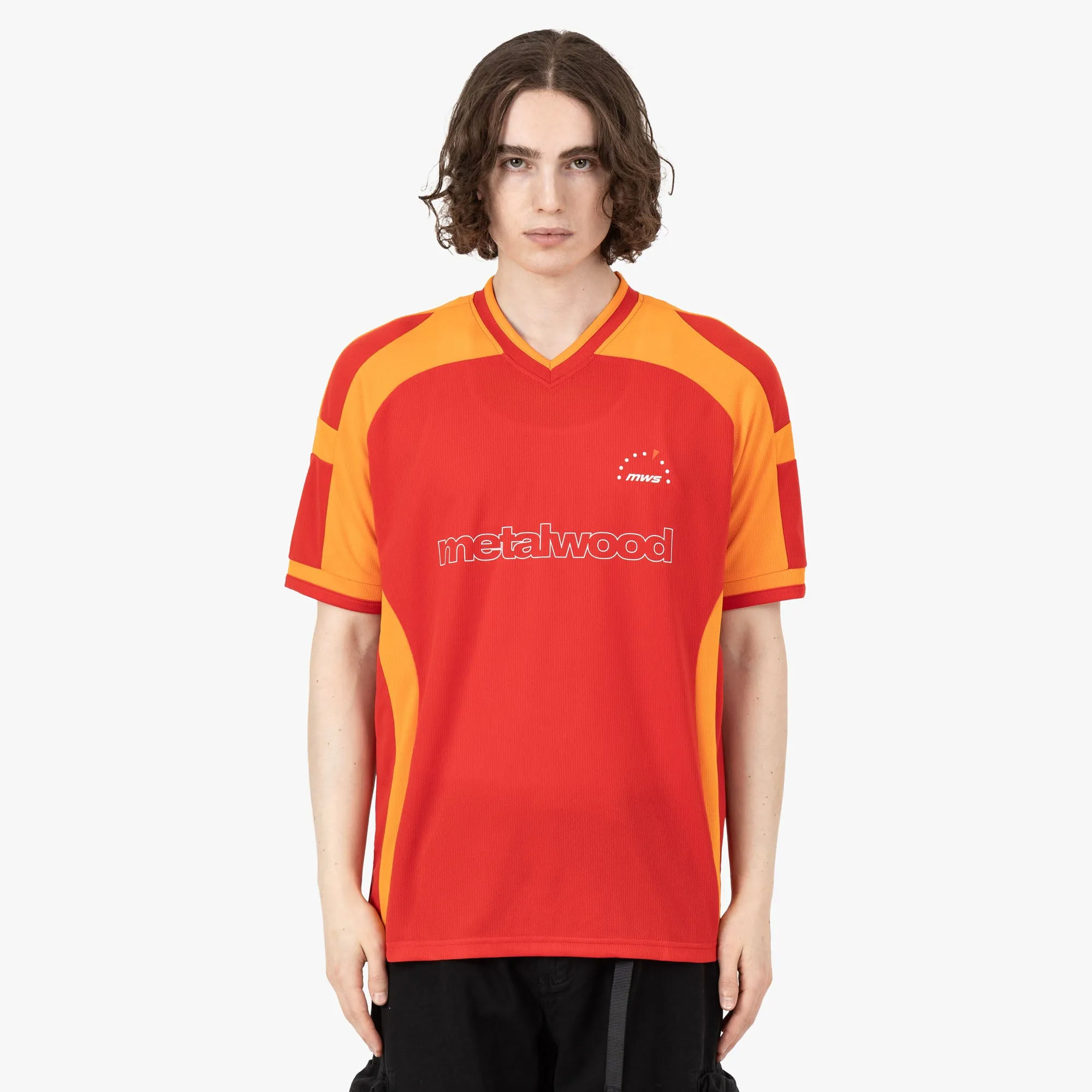 Metalwood Metal Paneled Jersey Red / Orange Limited availability Functional details