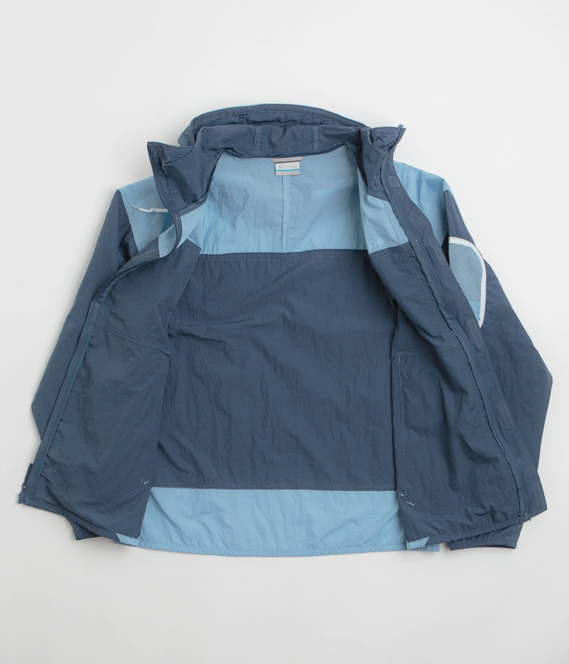 Columbia Challenger II Windbreaker Jacket - Dark Mountain / Ripple Blue Casual Outdoor Layer