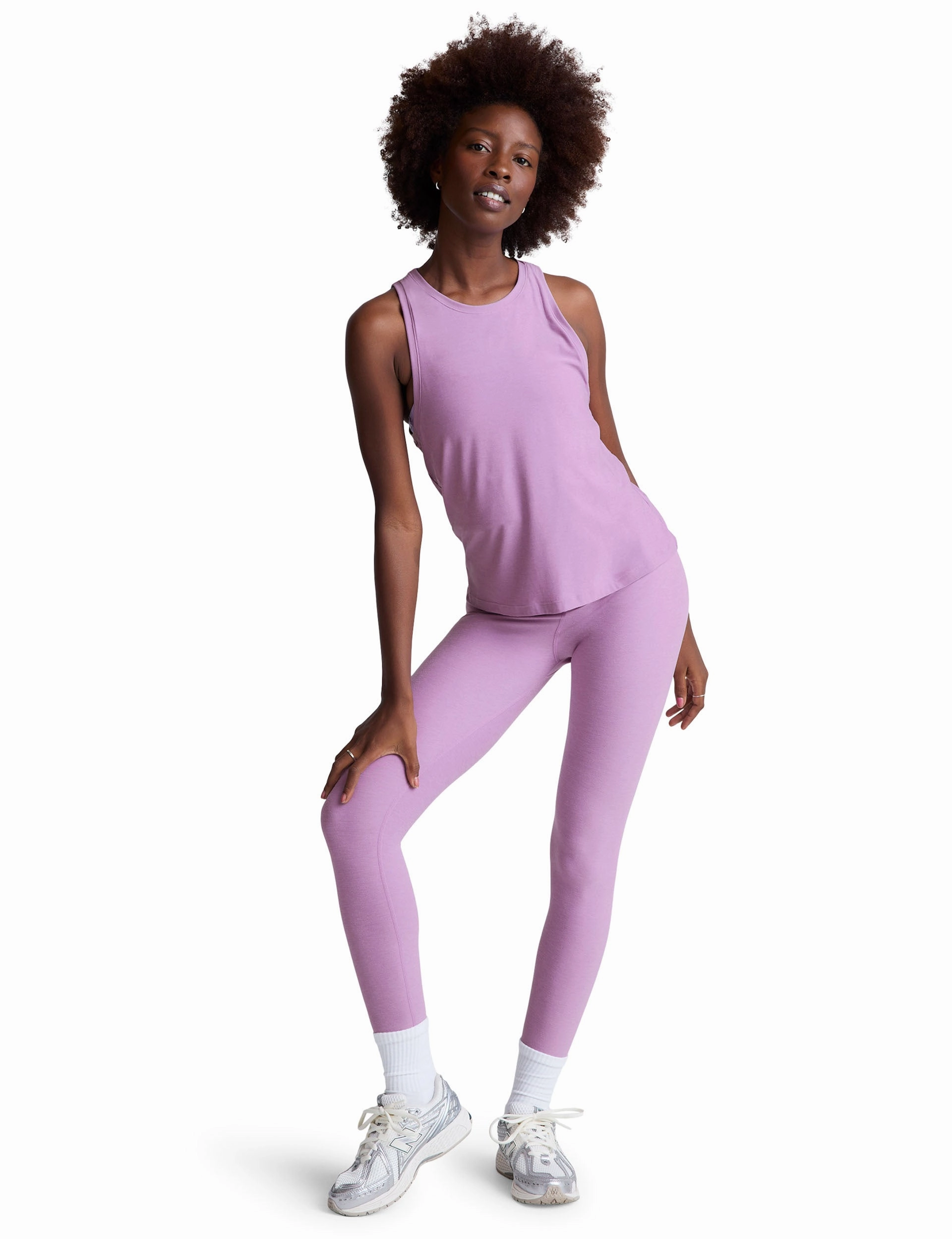 Anti Chafing manual control Featherweight Rebalance Tank - Lilac Petal Heather