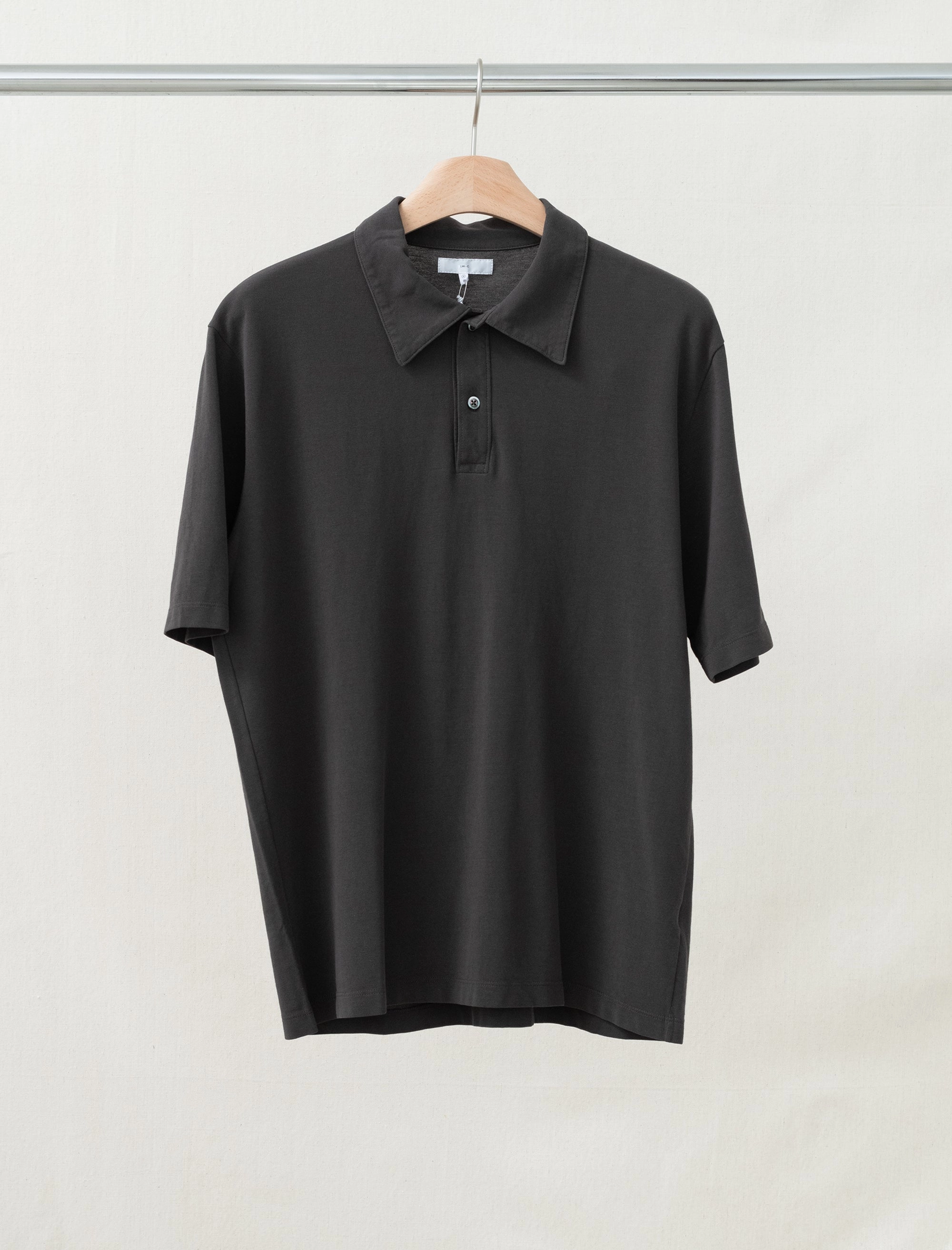 Sustainable Production Methods Pique Two Button Polo (Black Pine)