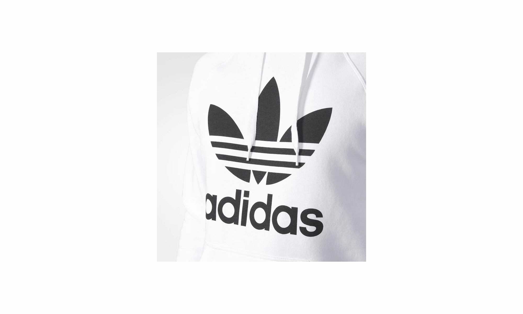 Longsleeve Trefoil Hoodie "White / Black"