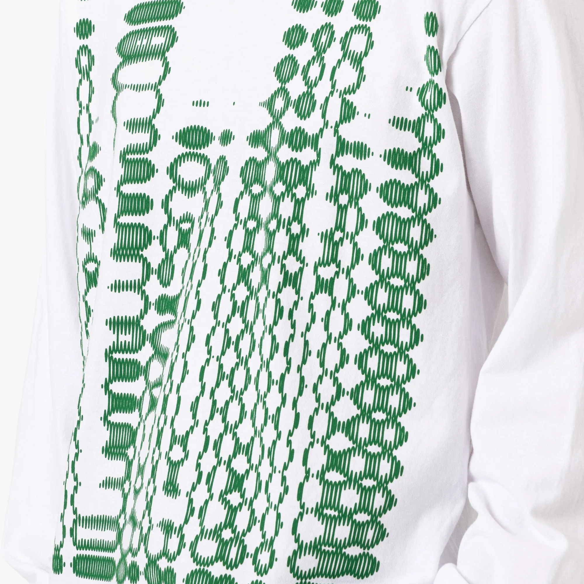 cinema event sequined hem b.Eautiful Vapor Logo Shirt / White