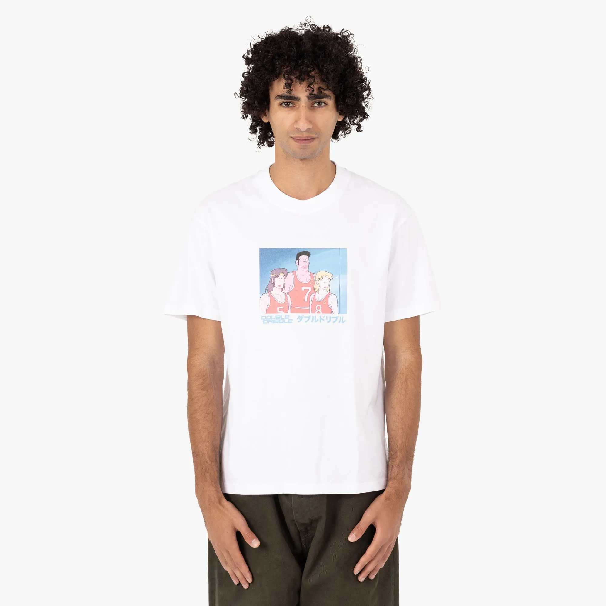 Double Dribble DD Team Japan T-shirt / White shrinkage billiards venue