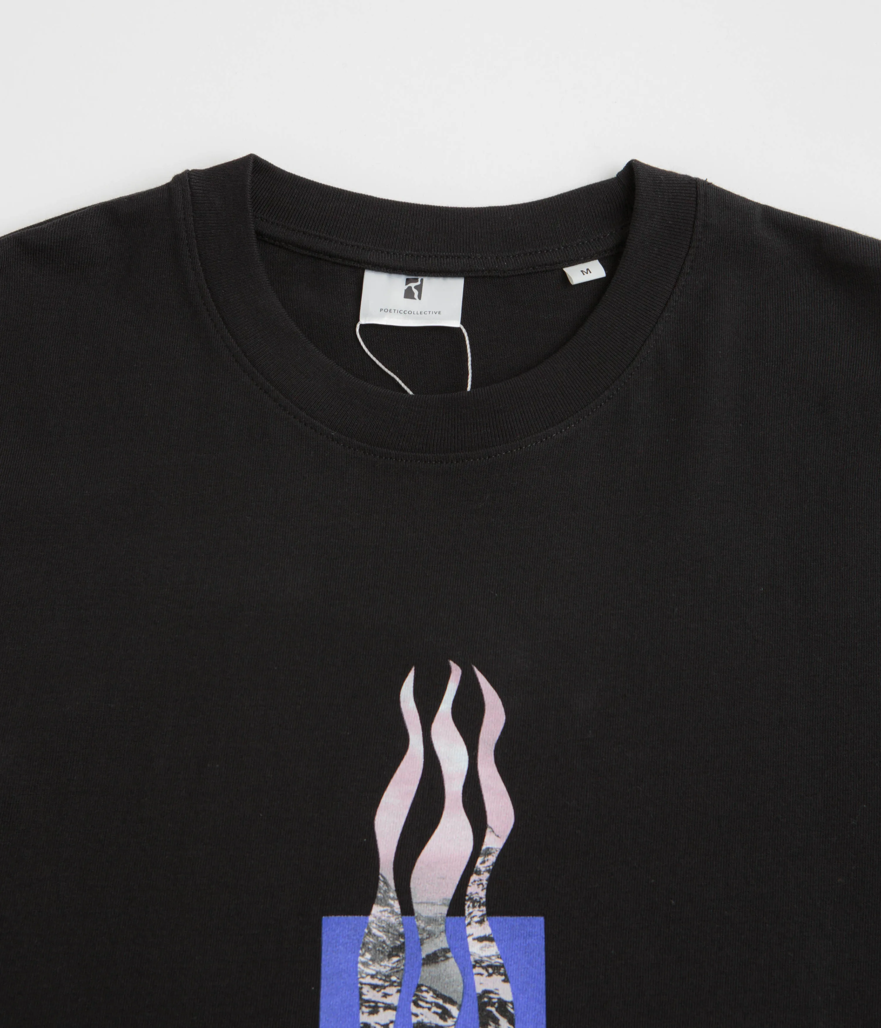 Narrow waistband Poetic Collective Flames T-Shirt - Black