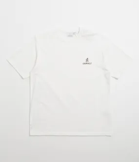 Business Trip Lightweight texture Gramicci One Point Logo T-Shirt - White