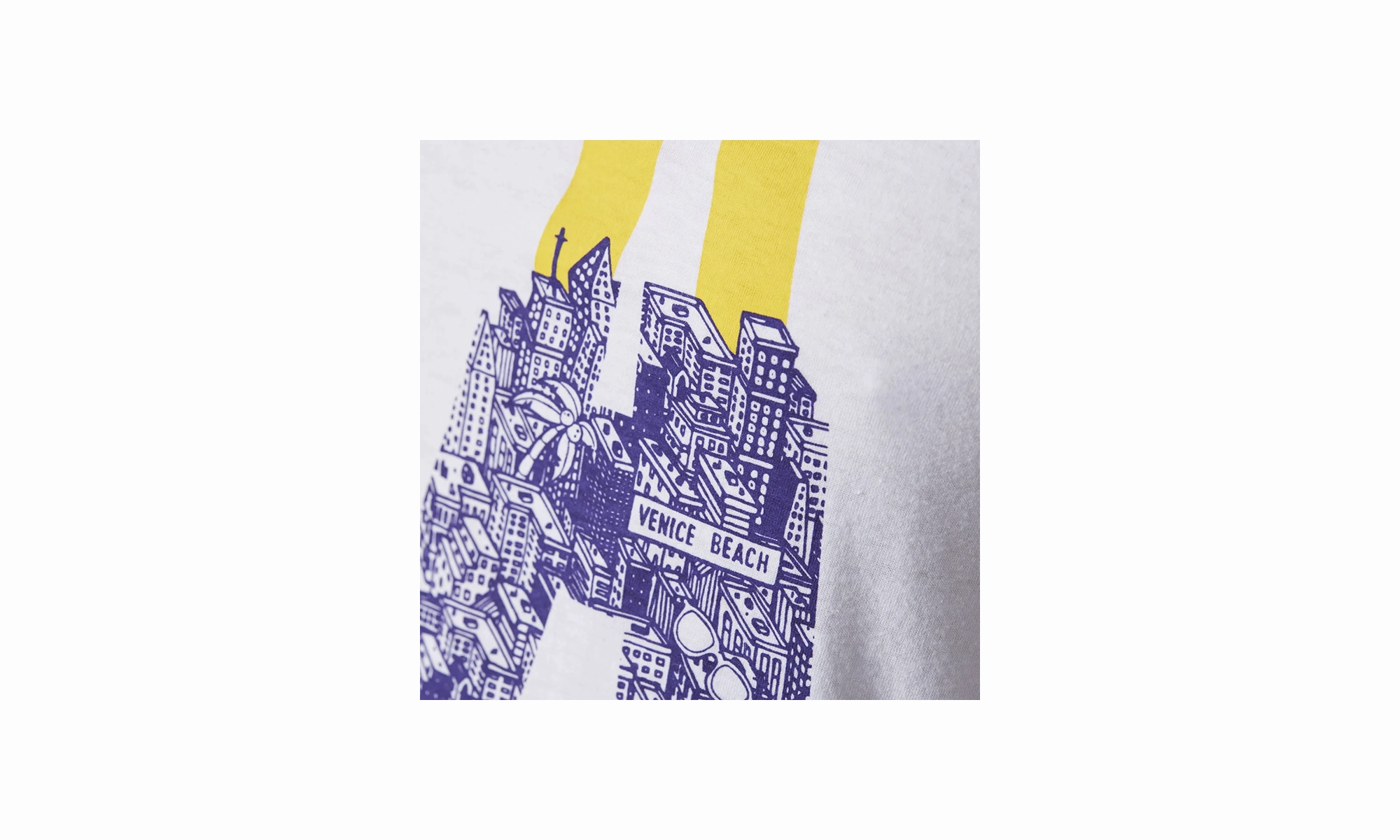 Los Angeles Training T-Shirt "White / Sunshine / Purple" Noble Grace ReinforcedStitching