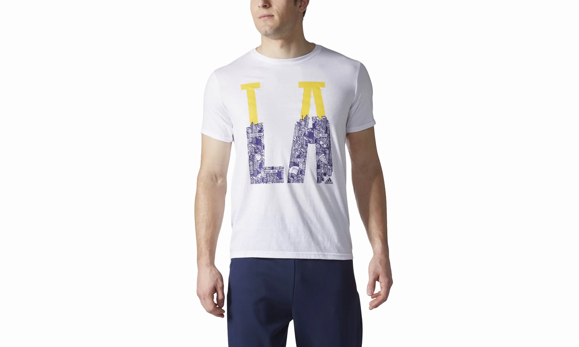 Design Soul AllDayComfort Los Angeles Training T-Shirt "White / Sunshine / Purple"